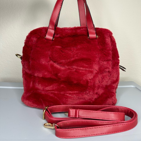 Red Faux Fur Purse - Picture 3 of 5